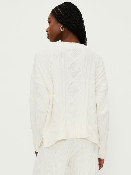 Callie Sweater in Cream Cable