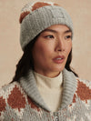 Honor Jacquard Knit Beanie in Grey Melange
