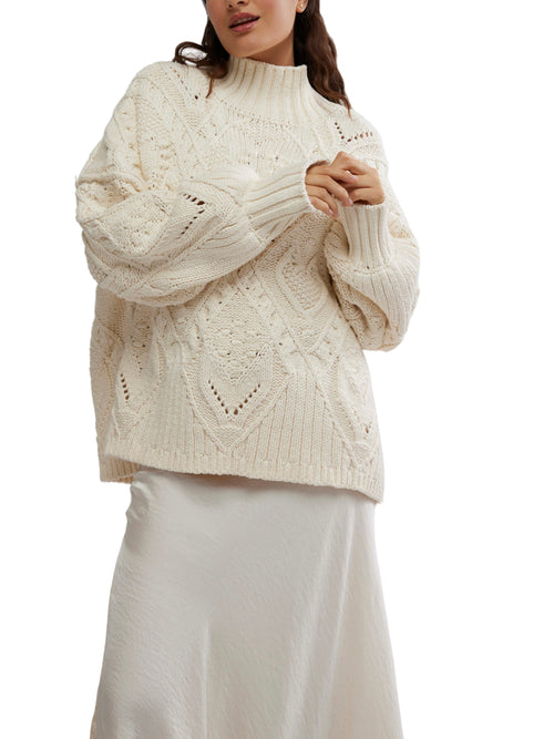 Heart You Pullover in Ivory