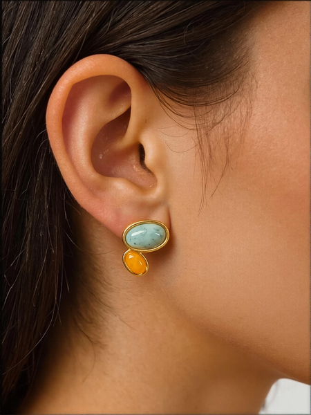 Ambar Natural Stone Earrings
