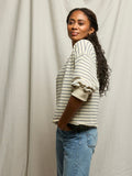 Niall Fleece Pullover in Navy Stripe