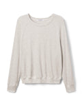 Cooper Waffle Raglan Crew in Ash