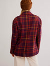 Dean Double Breasted Blazer in Plum Combo