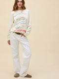 The Beach Boys Wouldn't It Be Nice Vintage Raglan Sweatshirt in Stone Vintage