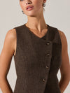Sonja Vest in Brown Plaid
