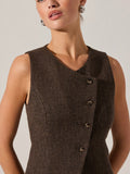 Sonja Vest in Brown Plaid