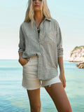 River Plaid Button Up in Emerald Cove