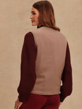 Lori Reversible Gilet in Ash Taupe & Birch