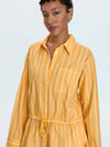 Amelie Romper in Papaya Stripe