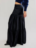Juliette Satin Maxi in Black