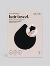 Quick Dry Hair Towel in Eco Black