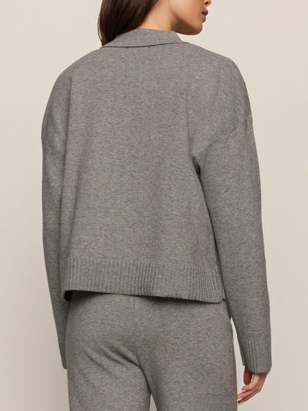 Slowdown Sweater Jacket in Heather Grey