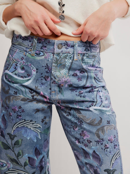 Alter Ego Wide Leg Jean in Dusk Combo