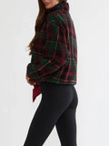Leona Sherpa Jacket in Pine Hollow Plaid