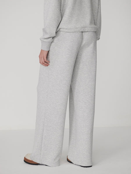 The Extra Wide Leg Pant 29.5 in Light Grey Marl