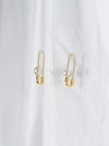 Roxy Pearl Safety Pin Earrings