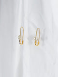Roxy Pearl Safety Pin Earrings