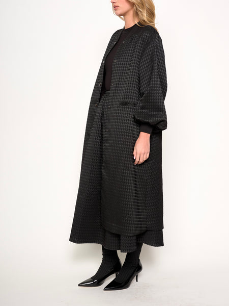 Cameron Coat in Black Houndstooth