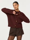 Jackeline Scarf Cardigan in Wine
