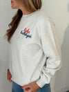 Lake Hallelujah Embroidered Sweatshirt in Sand