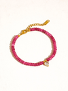 Rocca Beaded CZ Bracelet in Pink