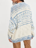 Dani Pattern Sweater in Cloud Combo