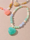 Full Of Love Resin Necklace in Blue