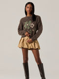 Conetta Sweater in Brown Green Floral