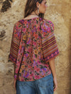 Swan Lake Flutter Sleeve Blouse in Lilac Rose