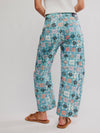 Good Luck Printed Barrel Pant in Jade Combo Ditsy