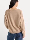 The Cozy V Neck Sweater in Dune Mist