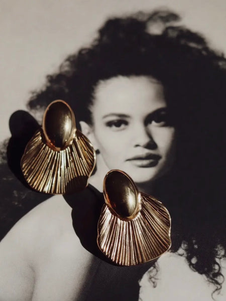 Jasper Textured Leaf Earrings
