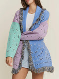 Paisley Party Cardigan in Lavender Combo