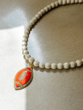 8mm Ivory Stone Football Necklace