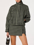 Cooper Jacket in Black Green Plaid