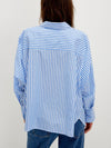 Sabine Tailored Stripe Shirt in Oxford Stripe Blue