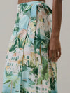 Piti Town Wrap Skirt in Aqua