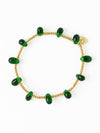 Hope Stretch Bracelet in Kelly Green Glass