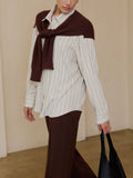 A Perfect Pair Twofer Top in Cream & Brown