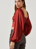 Penny Top in Rust Red