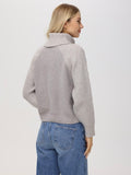 Mckenzie Removable Collar Pullover in Taupe Heather