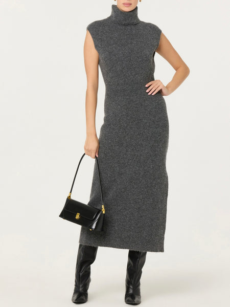 Roxanna Sweater Dress in Charcoal