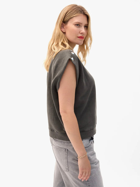 Le Vest in Faded Black Studs