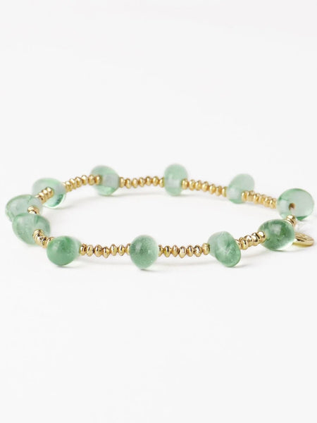 Hope Stretch Bracelet in Mint Glass