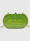 Retro Acrylic Evening Bag in Citron