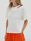 Walker Layered Tee in Whisper White