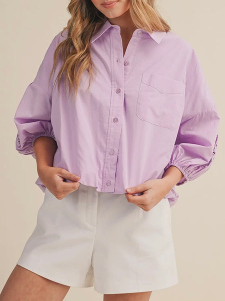 Top With Bubbly Blouse in Sweet Lilac