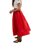 Emilia Full Skirt in High Risk Red