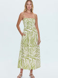 Bianca Smocked Dress in Safari Lime