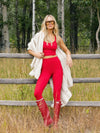 Tayler 7/8 Legging in Crimson Glitz